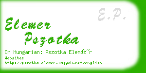 elemer pszotka business card